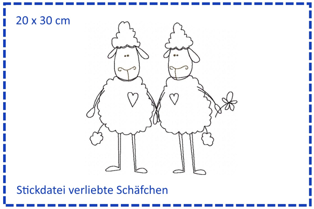 Verliebte Schäfchen 20x30